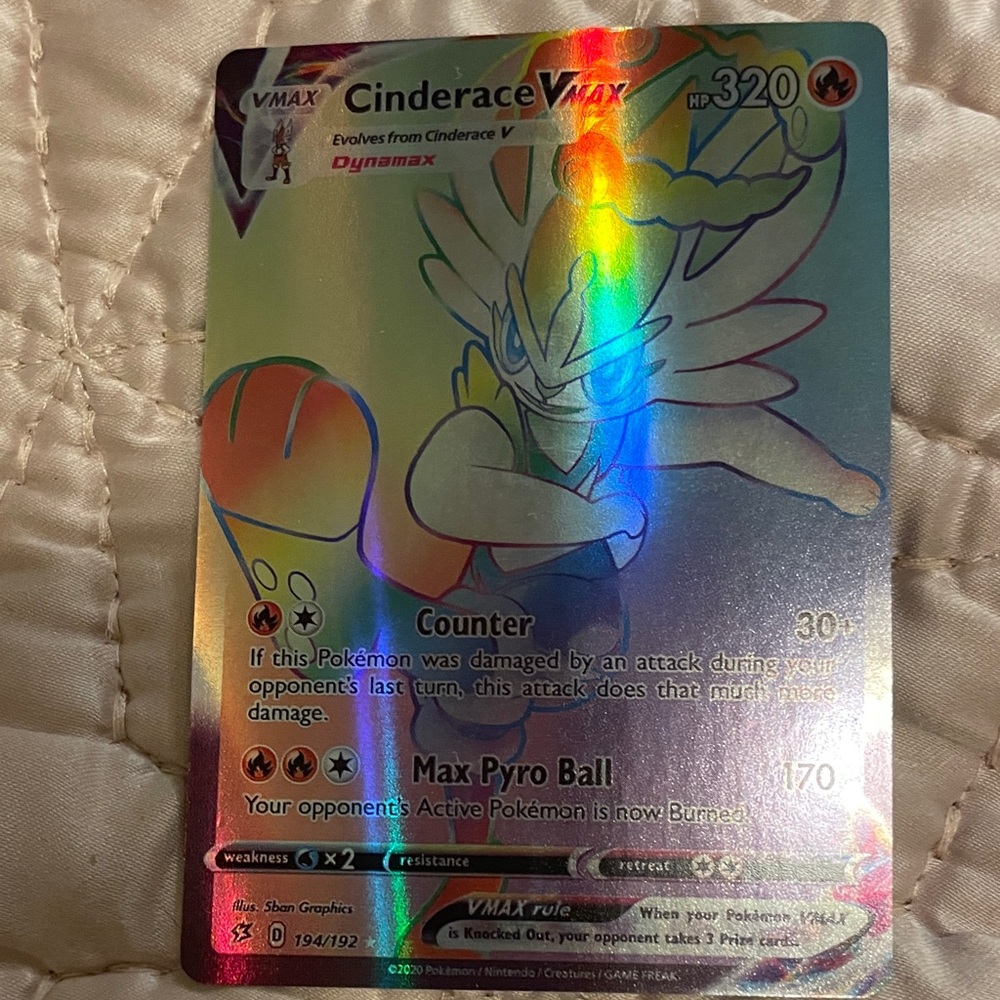 Pokemon Cinderace VMAX Card - Multicolor